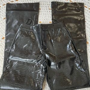 Adika famous flare leather pants